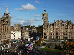 Looking down on Edinburgh from the Scott Monument