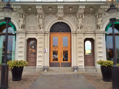 Entrance, restaurant Mathias Dahlgren Matbaren, Stockholm, Sweden