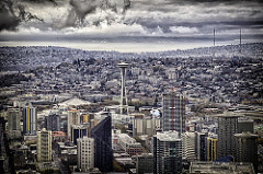 Seattle Nov 2014 Rainy Day Space Needle