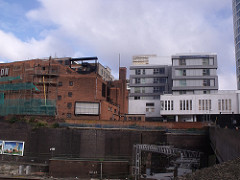 back of the Odeon above New Street Station from the Smallbrook Queensway - Scaffolding