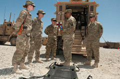 CSM Capel meets with line medics