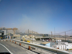 Vista de las plantas en Chuquicamata