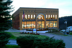 MountainMade Buxton and Landstreet Building at Night