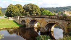 Chatsworth House - Sept 2014 - Esther on the Bridge
