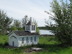 Model of Original Church - Oblate Mission, Lac la Biche