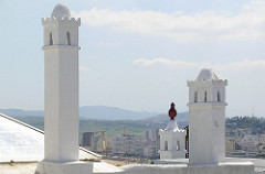 view down to tangier bay from roof terrace