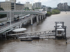 The North Quay terminal flooded