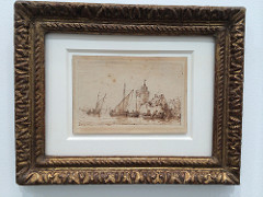 At a Dutch Harbor by Jan van Goyen