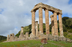 Temple of Antas, a Punic-Roman temple, first built around 500 BC, and restored around 300 BC, the Roman temple was built under Augustus and restored under Caracalla, Sardinia