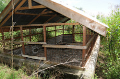 Drying shed for processing faecal matter from UDDTs