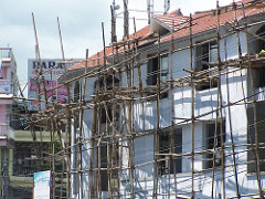 Nepal, Pokhara, Andamios de caña