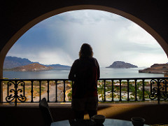 A small storm blows through