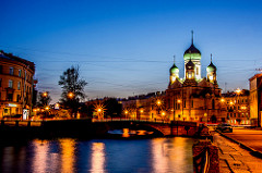 St. Petersburg: Church of Ss. Isidor and Nicholas at Night