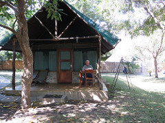 In front of our cabin