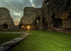 Sunset through a window