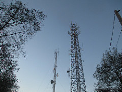 King Mountain towers near Bellingham.