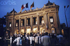 Set of "Dien Bien Phu" directing by Pierre Schoendoerffer