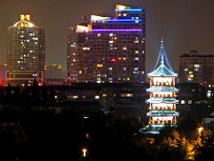 Surreal nightscape nantong