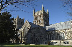 Wimborne Minster, Dorset, Basking in the Spring Sun