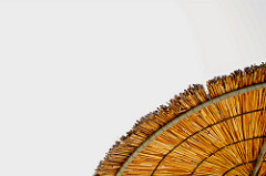 Bamboo beach umbrella