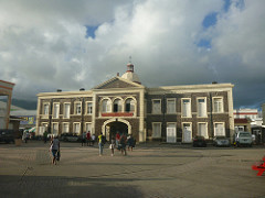 Walking around Basseterre.