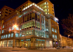 Seneca Street at Night in December