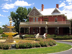 Mildura. Rio Vista the fancy two storey  home that  William Chaffey built for his family in Mildura in 1889.