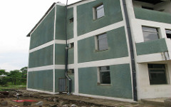 Multi-storey houses in Awassa with UDD toilets