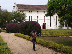 Woman Strolls on Grounds of National University of Rwanda - Huye (Butare) - Southern Rwanda